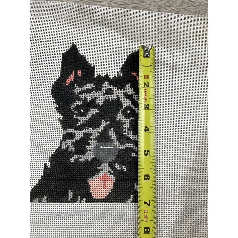 Cat's Cradle Handpainted Needlepoint Canvas Scottie Dog Aberdeen Scotch Terrier‎ - Picture 6 of 8